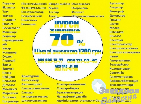 Курси манікюра та иедикюра знижка 70%