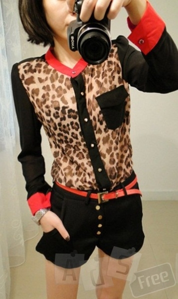 Рубашка леопардовая